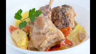 Тушеный кролик в белом соусе - видео рецепт Личный Повар Тушеный кролик в белом соусе - видео рецепт Личный Повар