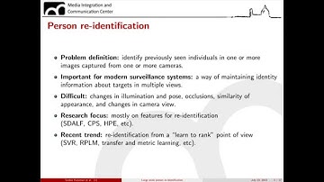 Leveraging local neighborhood topology for large scale person re-identification [Audioslides]