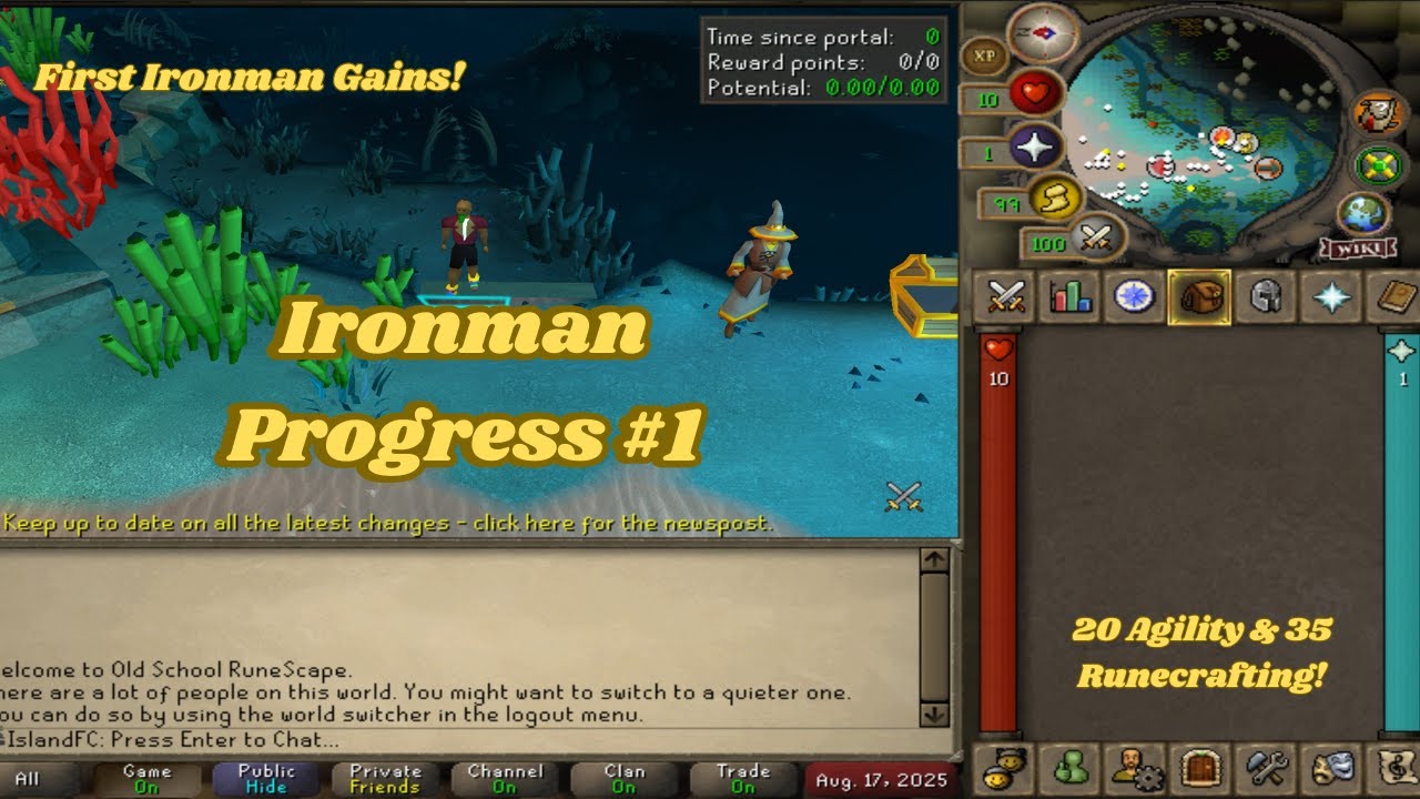Ironman Progress Ep. 1 – 20 Agility & 35 Runecrafting | OSRS