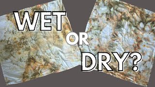 Ice Dyeing with Fabric Wet vs Dry - Tie Dye with Dad