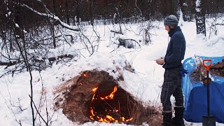 Дед жжет. ЛайФХак от Ильи))) Засыпал крышу землей. Часть 9¾