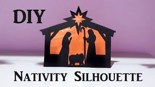 DIY Nativity Silhouette | Christmas Room Decor