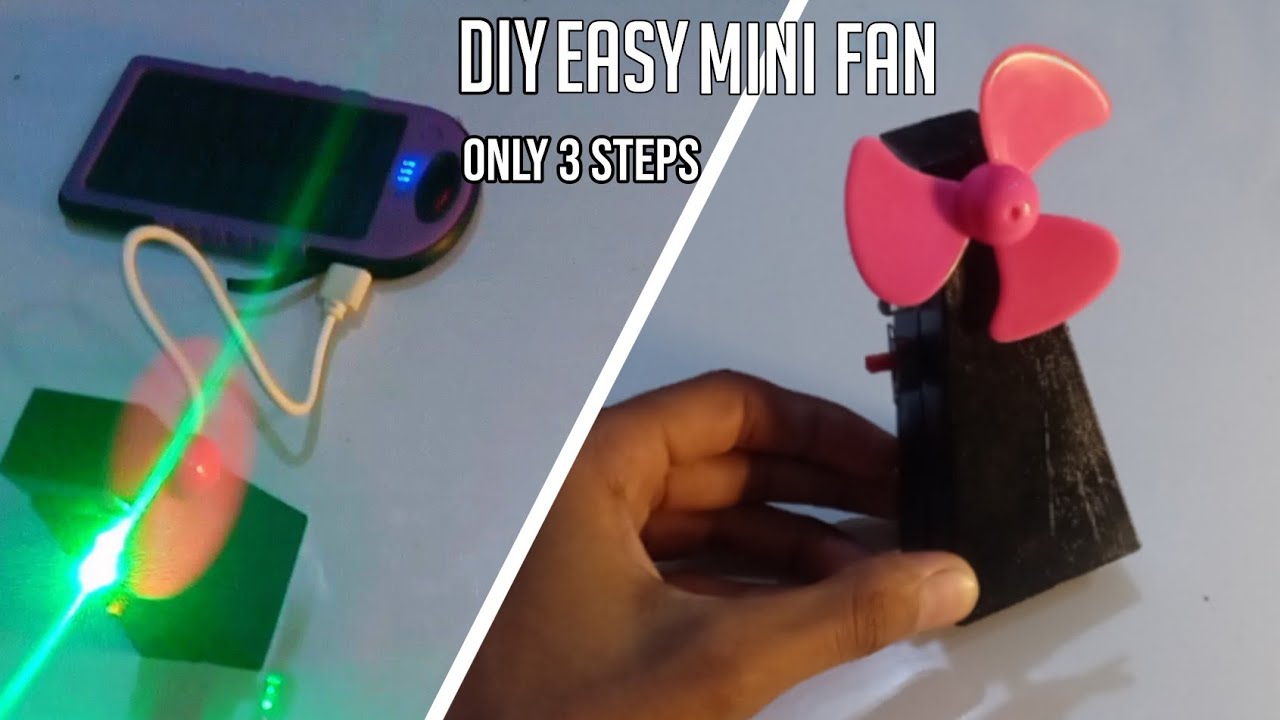 Mini Fan Make Home made easy diy mini fan |DIY mini fan make at home |School project ...