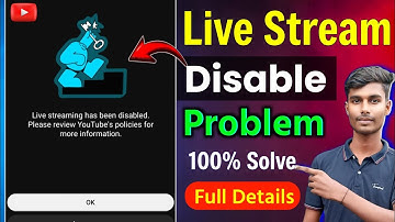 ✅️ Live Streaming has been disabled. Please Review Youtube