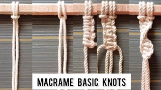 Basic Macrame Knots for Beginners | Macrame Tutorial | Macrame Basic Knots | 5 Easy Macrame Knots