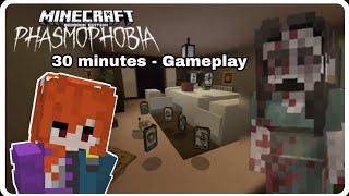 30 Minutes of Minecraft Bedrock Phasmophobia Gameplay - Horror Map (Mcpe - 1.18.12) screenshot 5