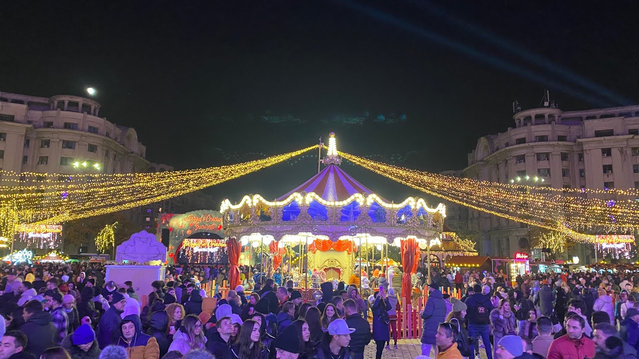 Bucharest Christmas Market 20232024 (Piata Constitutiei wheel ride