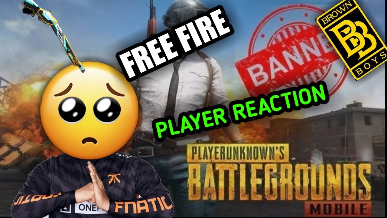 Free fire player reaction on pubg ban 👌👊