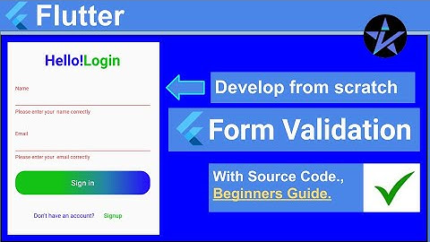 Form Validation in #flutter | Flutter Tutorial | Sample Code for beginners  | #mobileapp development