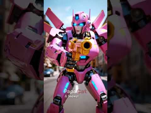 Kitten & Puppy transformer #shorts #cat #ai #story #kitten#autobots #funny #cute
