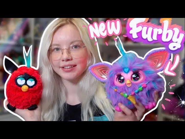 Furby is back! new version for 2023! Tie Dyed! Unboxing & 2 Furbies  Connected Interaction #furby 