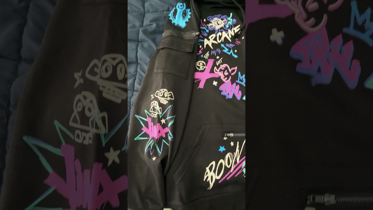 Arcane Jinx Ekko Glow In The Dark Hoodie From 