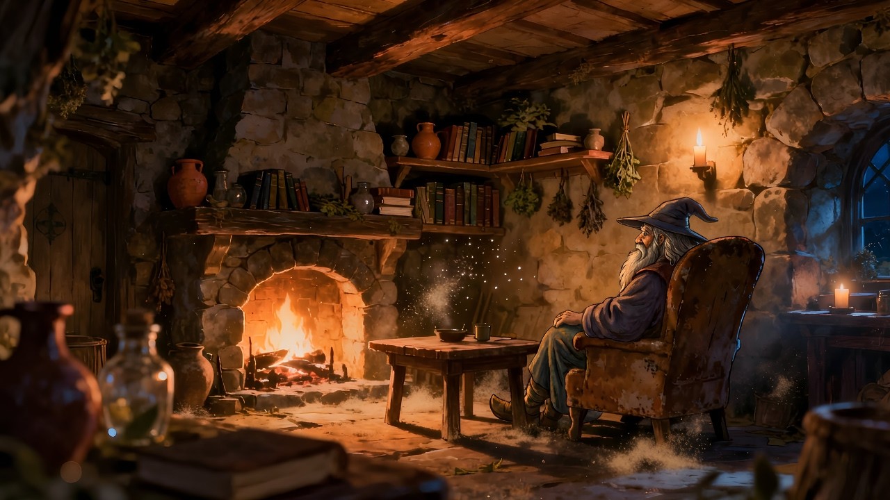 Спокойная Средневековая Ночь | Спи Спокойно в Доме Волшебника