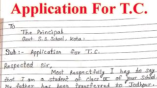 Application for T.C. in english | application for transfer certificate in english | TC Application screenshot 2