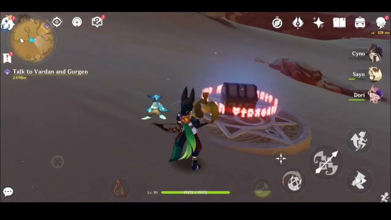 Some pyro torches + totem locations In desert area, Sumeru Genshin