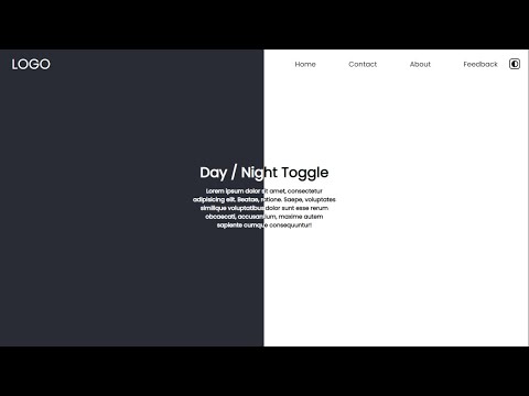 Theme Dark and Light Toggle Animation with html / css/ js