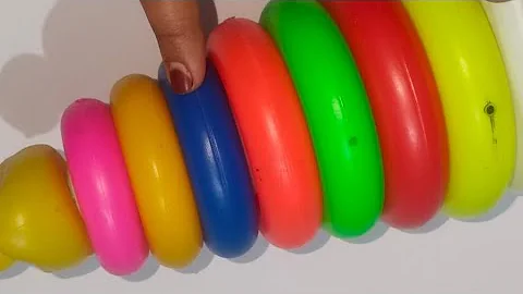 Learn Colors with Color Stack Rings and More Colours Videos for Children छोटे बच्चों की पढ़ाई