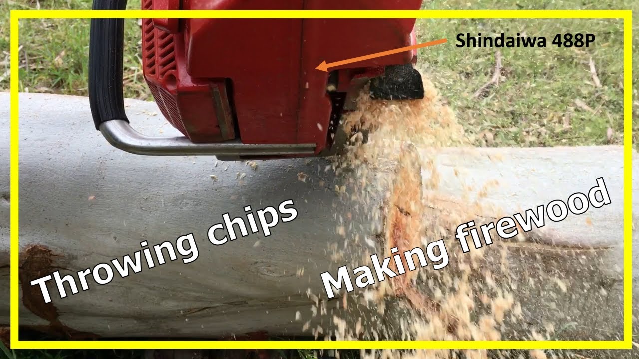 Throwing wood chips & Making firewood! YouTube
