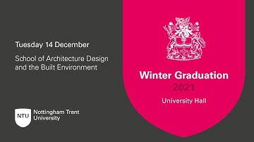 10am - Ceremony 4: School of Architecture Design and the Built Environment - NTU Class of 2021