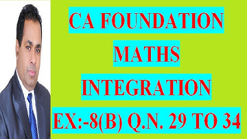 CA FOUNDATION COURSE  BUSINESS MATH TYPES OF INTEGRATION CLASS 8 BY H L GUPTA