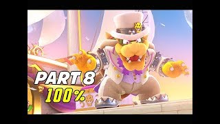 SUPER MARIO ODYSSEY Walkthrough Part 8 - 100% Dapper Bowser Boss (Let's Play Commentary)