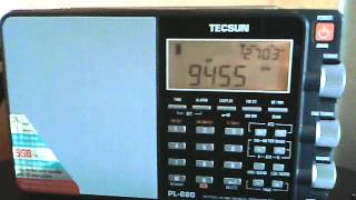 ICOM IC-R75 and TECSUN PL-880 "Firedrake" 9455 SW KMZT 1260 MW 40m (65ft.) dipole screenshot 2