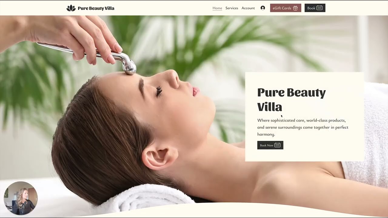 Pure Beauty Villa – A Luxurious Wix Studio Template for Modern Beauty Brands
