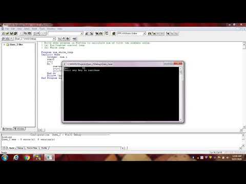 Fortran Programming| Program which can Sum 1st ten numbers using for and while loop.