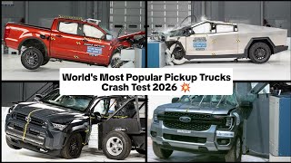 World's Most Popular Pickup Trucks Crash Test & Safety Ratings 2026 || #safety #crashtest 