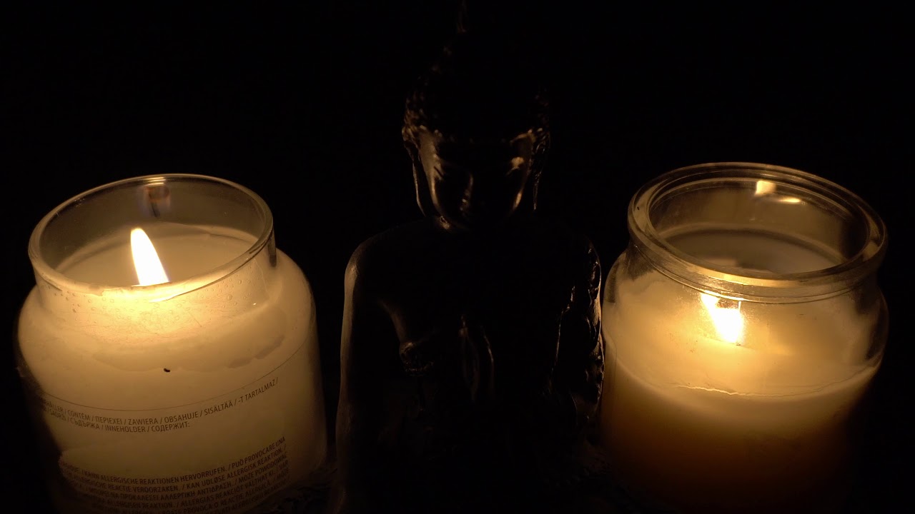Relaxing Sleep time Candle Light Meditation Chakra Bells Ultra 4K