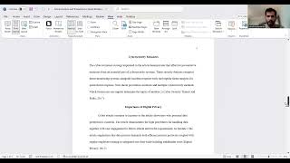 Article Analysis and Presentation