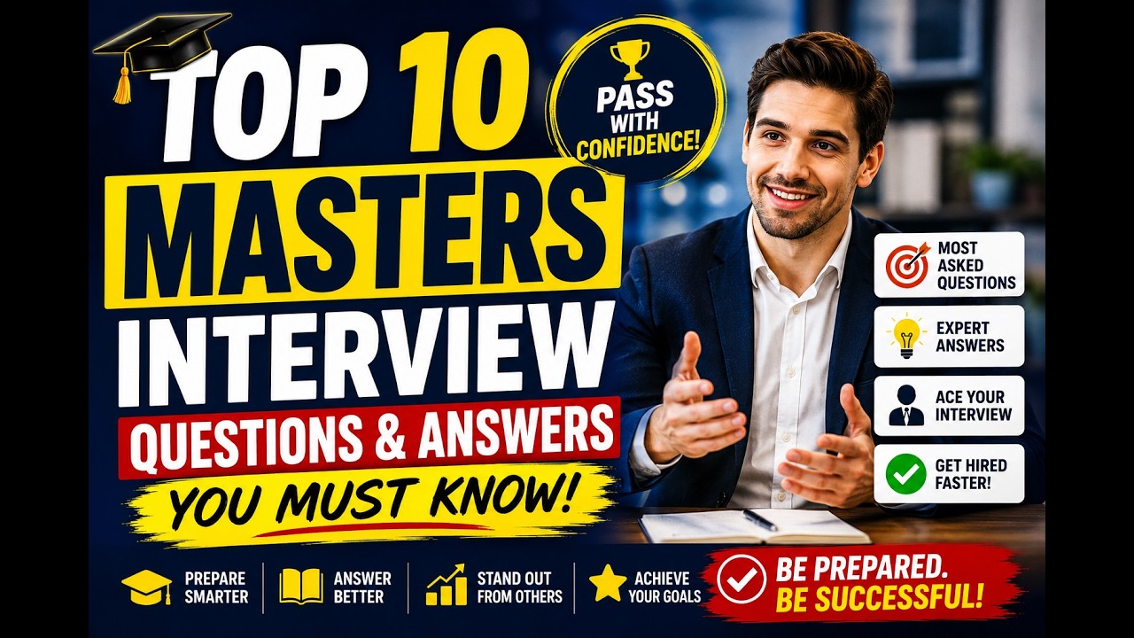 Top 10 Masters Interview Questions and Answers You Must Know - YouTube