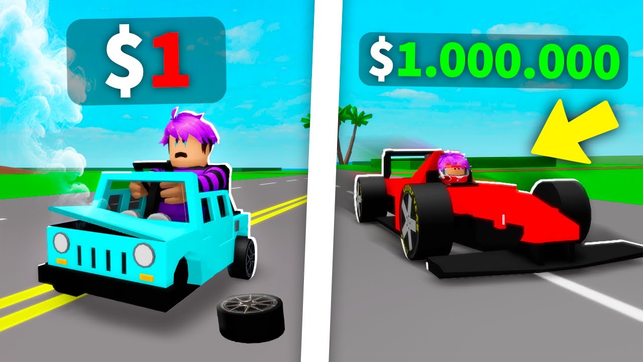 CARRO DE CORRIDA DE $1 vs $1.000.000 no BROOKHAVEN