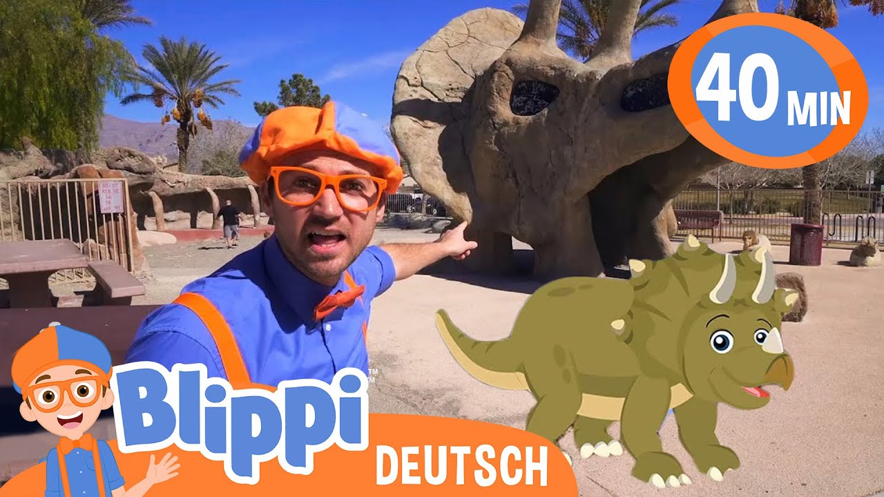 ⁣Blippi Deutsch - Dinosaurier lernen mit Blippi | Abenteuer und Videos für Kinder