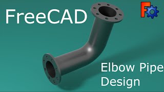 How to Draw an Elbow Pipe with Flanges Using FreeCAD