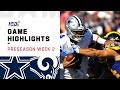 Cowboys vs. Rams Preseason Week 2 Highlights | NFL 2019