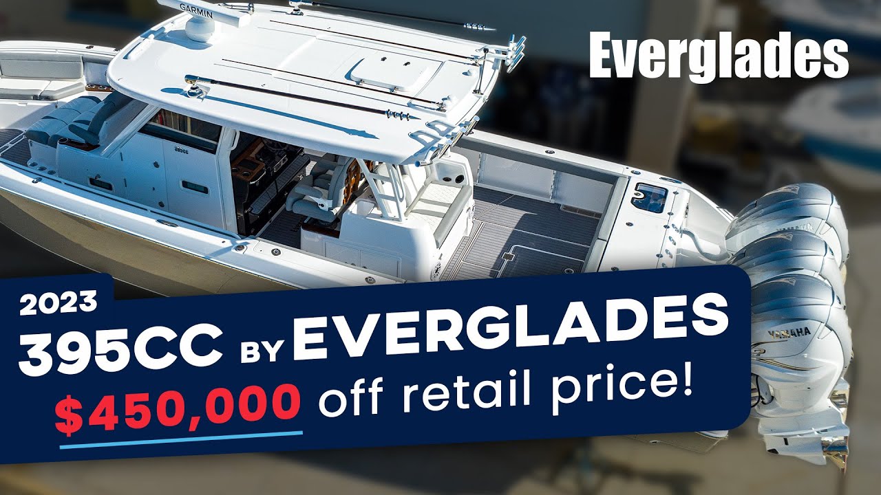 $450,000 Off Retail - 2023 395CC Everglades Center Console for Sale. BoatHouseH2o.com.
