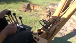 how to dig with a case 580 super e backhoe