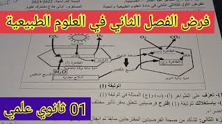فرض الفصل الثاني في العلوم الطبيعية السنة الأولى ثانوي علمي 2024