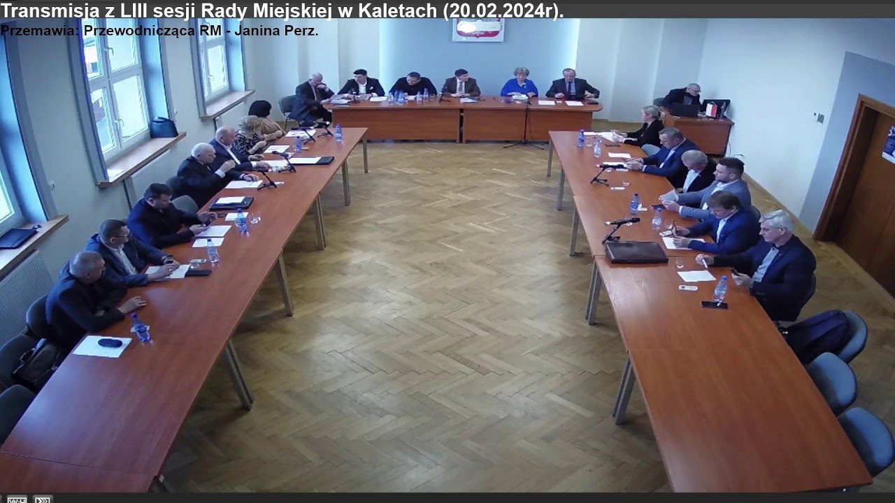 Transmisja z LIII sesji Rady Miejskiej w Kaletach - 20.02.2024r
