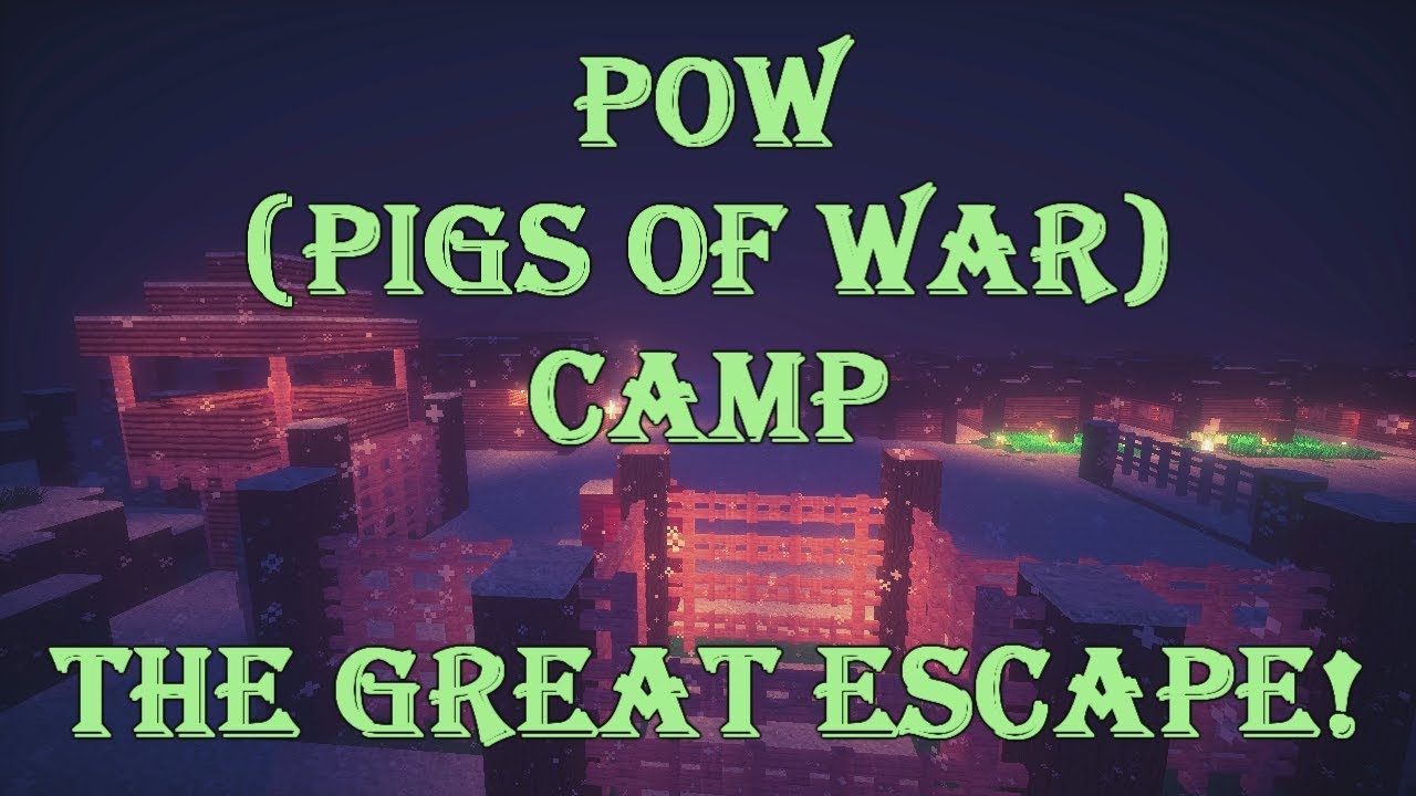 POW (Pigs of War) Camp - The Great Escape! Minecraft Action Thriller Movie Machinima
