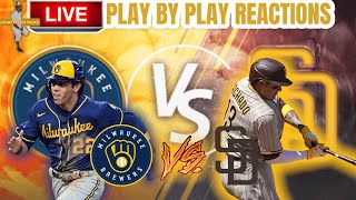 MLB BASEBALL MILWAUKEE BREWERS VS SAN DIEGO PADRES PLAY BY PLAY