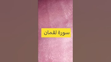 #قرآن_كريم#سورة_لقمان#اسلام_صبحي