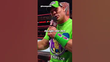 John Cena Says " There is a young man over here who's wearing a wrong color hat and shirt "
