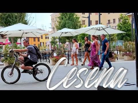 OPENING A BEAUTIFUL CESENA. Italy - 4k Walking Tour around the City - Travel Guide. #Italy