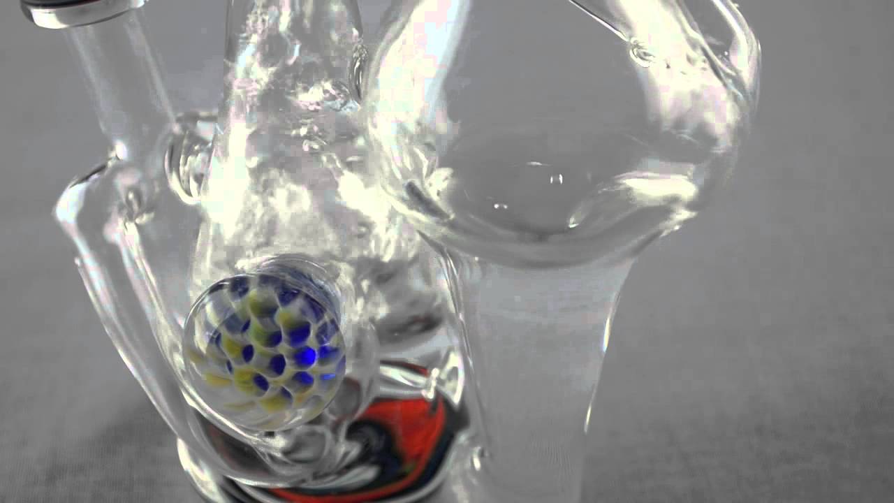 ZOO - "Pyramid Tri-Flux" Worked Double Natural & 2-Hole Recycler Vapor Rig - TheDabLab.com