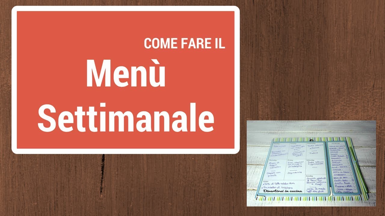 Menu Settimanale Dieta Bimby Trattamenti Di Perdita Di Peso Dublino