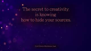 #015 - The secret to creativity is knowing how to hide your sources. #shorts