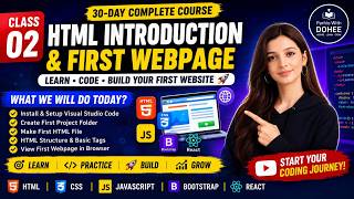 HTML for Beginners in 2026 | Class 02: Create Your First Web Page | Front-End Development 🚀