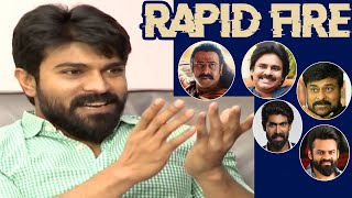 Ram Charan Interesting Rapid Fire | Prabhas, Rana | Pawan Kalyan | Chiranjeevi | TT